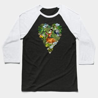 Botanical Heart, Save the Planet Baseball T-Shirt